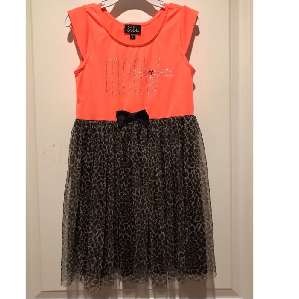 Lilt Girls leopard tutu dress with rhinestones 6